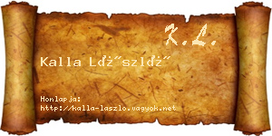 Kalla László névjegykártya