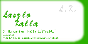 laszlo kalla business card